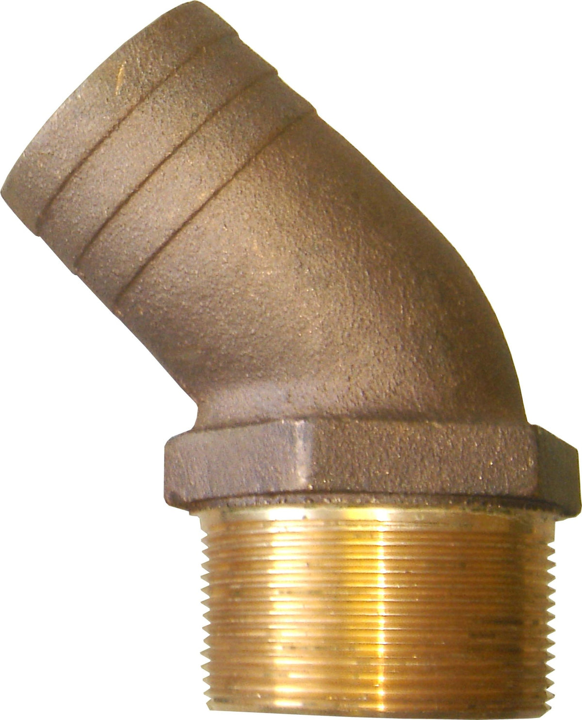 00HN25045E 45 degree Bronze Pipe to Hose Adapters - Propeller Depot
