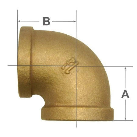 00101125 90 Degree Bronze Elbows - Propeller Depot