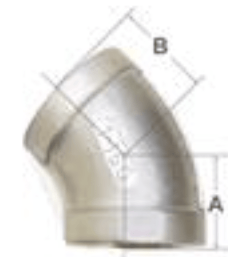 70EFF01245 45 degree Stainless Steel Elbows - Propeller Depot