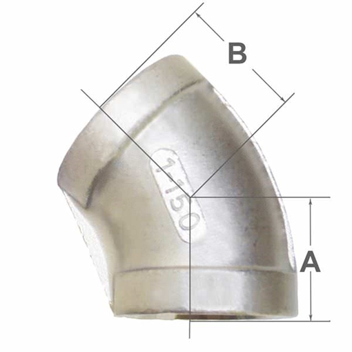 Picture of 70EFF12545 45 degree Stainless Steel Elbows