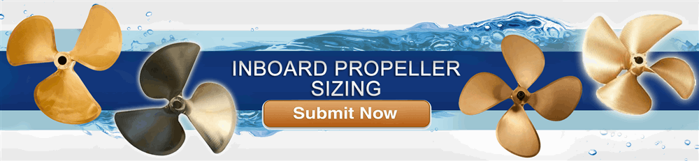 Inboard boat prop sizing